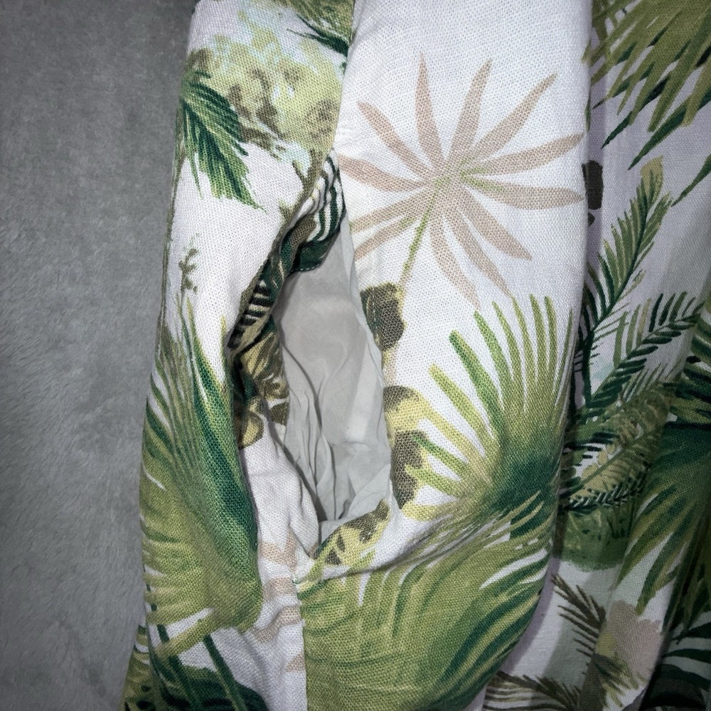 TOMMY BAHAMA Women's Palm Green & White LINEN BLEND DRESS sz S/P Beach Coast - Picture 8 of 13